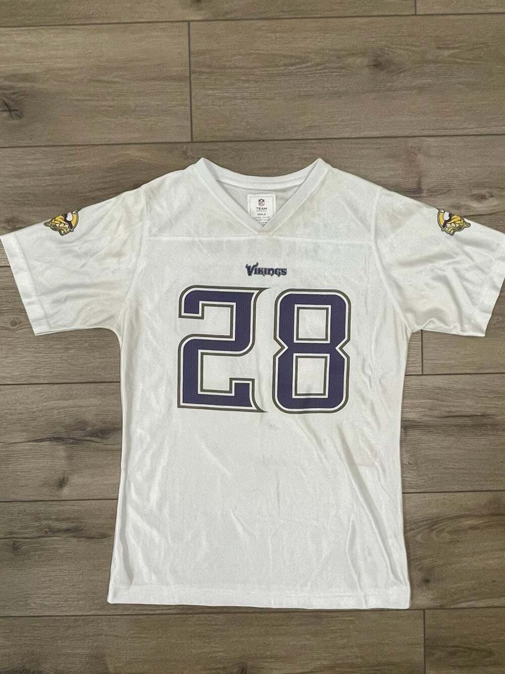 Adrian Peterson Minnesota Vikings Away Jersey Youth Girls Medium 7/8 Jersey